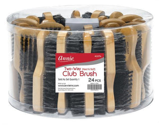 ANNIE TWO - WAY MINI CLUB BRUSH - HARD & SOFT 2074 - Beautylicious Canada