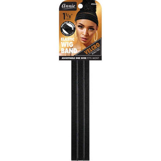 Annie Velcro Wig Band 3cm Silicone Grip Black *3445 - Beautylicious Canada