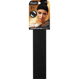 Annie Velcro Wig Band 4.5cm Black *3446 - Beautylicious Canada