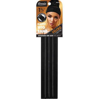 Annie Velcro Wig Band 4.5cm Silicone Grip Black *3447 - Beautylicious Canada