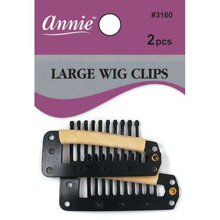 Annie Wig Clips Large 2Ct Black *3160 - Beautylicious Canada
