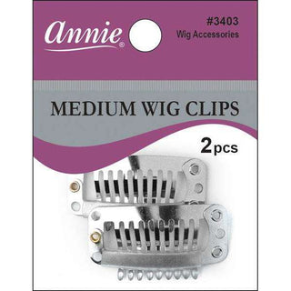 Annie Wig Clips Medium 2Ct Metal *3403 - Beautylicious Canada
