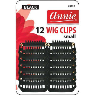 Annie Wig Clips Small 12Ct Black *3225 - Beautylicious Canada