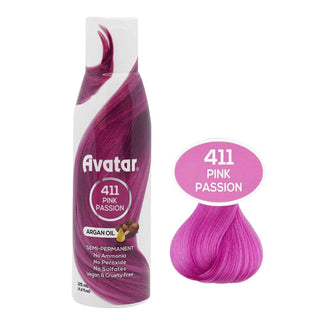 AVATAR SEMI PERMANENT HAIR COLOR 411 PINK PASSION 4.2OZ - Beautylicious Canada