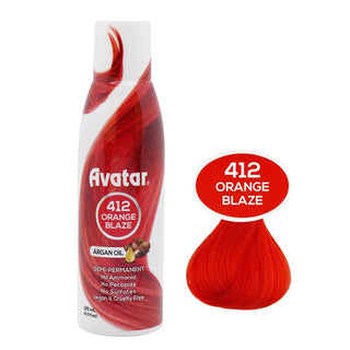 AVATAR SEMI PERMANENT HAIR COLOR 412 ORANGE BLAZE 4.2OZ - Beautylicious Canada