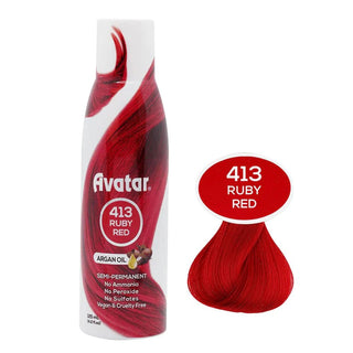 AVATAR SEMI PERMANENT HAIR COLOR 413 RUBY RED 4.2OZ - Beautylicious Canada
