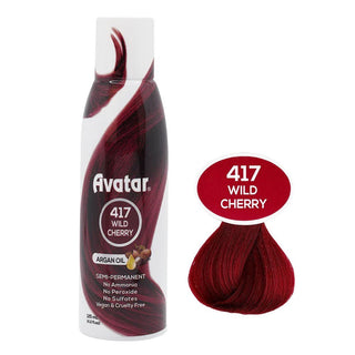 AVATAR SEMI PERMANENT HAIR COLOR 417 WILD CHERRY 4.2OZ - Beautylicious Canada