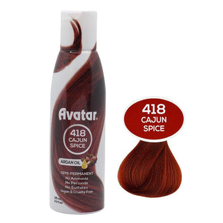 AVATAR SEMI PERMANENT HAIR COLOR 418 CAJUN SPICE 4.2OZ - Beautylicious Canada