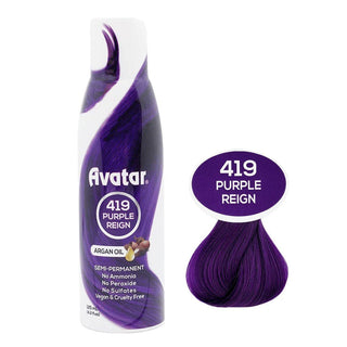AVATAR SEMI PERMANENT HAIR COLOR 419 PURPLE REIGN 4.2OZ - Beautylicious Canada