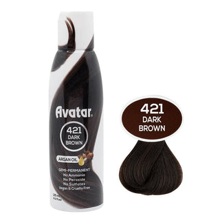 AVATAR SEMI PERMANENT HAIR COLOR 421 DARK BROWN 4.2OZ - Beautylicious Canada