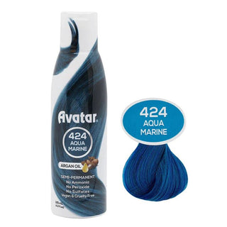 AVATAR SEMI PERMANENT HAIR COLOR 424 AQUA MARINE 4.2OZ - Beautylicious Canada