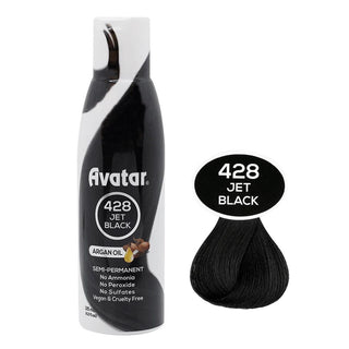 AVATAR SEMI PERMANENT HAIR COLOR 428 JET BLACK 4.2OZ - Beautylicious Canada