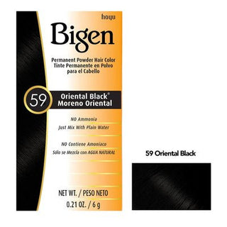 BIGEN PERMANENT POWDER HAIR COLOR 59 - ORIENTAL BLACK - Beautylicious Canada