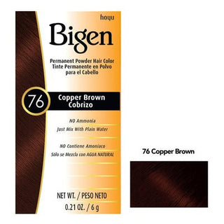 BIGEN PERMANENT POWDER HAIR COLOR 76 - COPPER BROWN - Beautylicious Canada