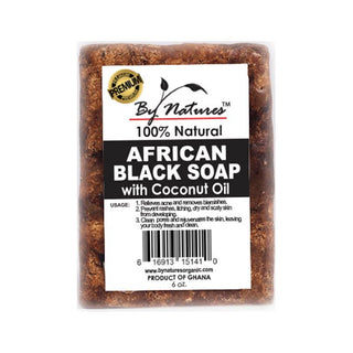 BY NATURES 100% NATURAL AFRICAN BLACK SOAP W/ COCONUT OIL 6.5OZ - Beautylicious Canada