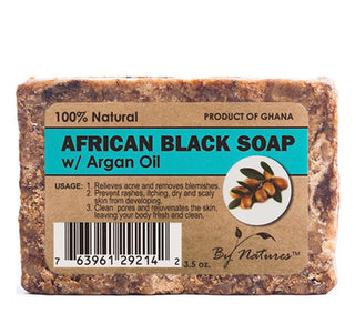 BY NATURES AFRICAN BLACK SOAP WITH ARGAN OIL 3.5OZ - Beautylicious Canada