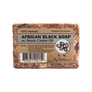 BY NATURES AFRICAN BLACK SOAP WITH CASTOR OIL 3.5OZ - Beautylicious Canada