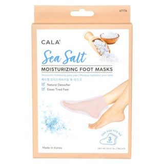 CALA MOISTURIZING FOOT MASK SOCKS: SEA SALT (3 PAIRS) *67176 - Beautylicious Canada