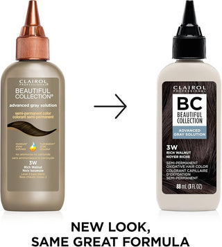 CLAIROL PROFESSIONAL BC SEMI - PERM. COLOR - 3W RICH WALNUT 3OZ - Beautylicious Canada