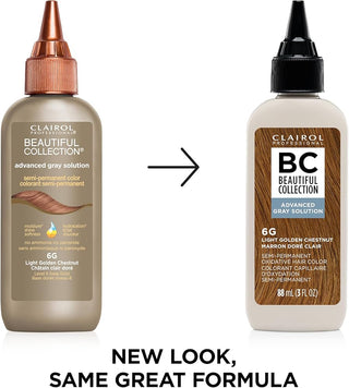 CLAIROL PROFESSIONAL BC SEMI - PERM. COLOR - 6G LIGHT GOLDEN CHESTNUT 3OZ - Beautylicious Canada