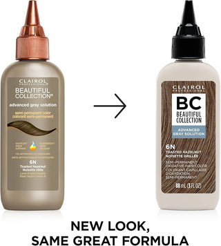 CLAIROL PROFESSIONAL BC SEMI - PERM. COLOR - 6N TOASTED HAZELNUT 3OZ - Beautylicious Canada