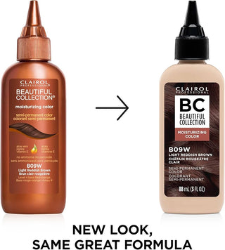 CLAIROL PROFESSIONAL BC SEMI - PERM. COLOR - B09W LIGHT REDDISH BROWN 3OZ - Beautylicious Canada