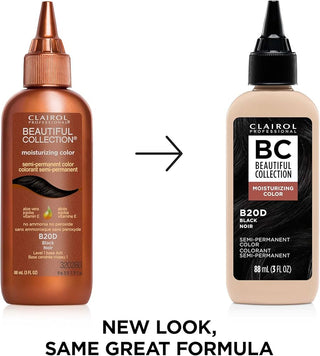 CLAIROL PROFESSIONAL BC SEMI - PERM. COLOR - B20D BLACK 3OZ - Beautylicious Canada