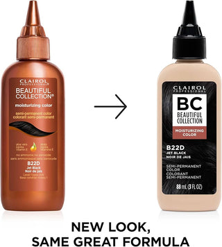 CLAIROL PROFESSIONAL BC SEMI - PERM. COLOR - B22D JET BLACK 3OZ - Beautylicious Canada