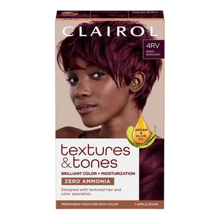 CLAIROL TEXTURES & TONES Permanent Hair Color Kit 4RV BLAZING BURGUN - Beautylicious Canada