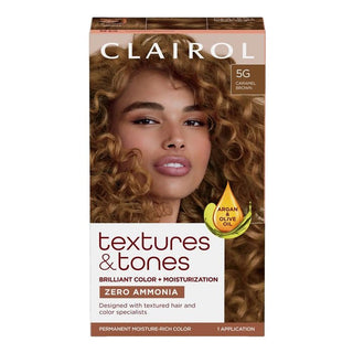 CLAIROL TEXTURES & TONES Permanent Hair Color Kit 5G LIGHT GOLDEN BR - Beautylicious Canada