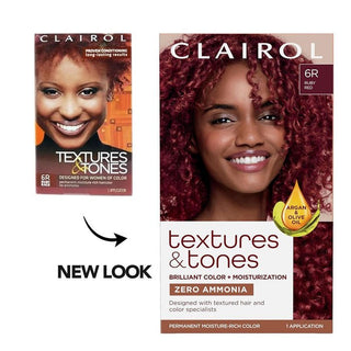 CLAIROL TEXTURES & TONES Permanent Hair Color Kit 6R RUBY RAGE - Beautylicious Canada