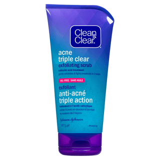 CLEAN&CLEAR CLEANSERS ACNE TRIBLE CLEAR EXFOLIAT 5OZ - Beautylicious Canada