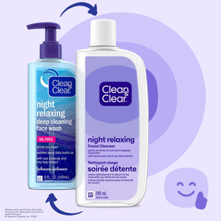 CLEAN&CLEAR NIGHT RELAXING FACE WASH 8OZ - Beautylicious Canada