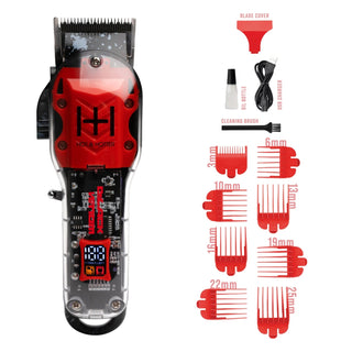 HOT & HOTTER PROFESSIONAL RECHARGEABLE CORDLESS CLIPPER - RED