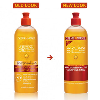 CREME OF NATURE ARGAN OIL APPLE CIDER VINEGAR CLARIFYIG RINSE 15.5oz - Beautylicious Canada