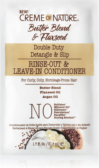 CREME OF NATURE BUTTER&FLAXSEED RINSEOUT LEAVE - IN 1.75OZ - Beautylicious Canada