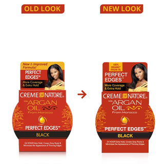 CREME OF NATURE WITH ARGAN OIL FROM MOROCCO PERFECT EDGES BLACK 2.25oz - Beautylicious Canada
