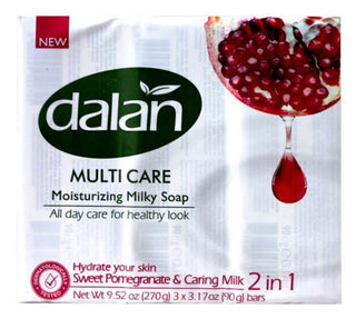 DALAN MOISTURIZING MILKY SOAP - SWEET POMEGRANATE & CARING MILK 3PK - Beautylicious Canada