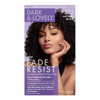 DARK & LOVELY Fade Resist Hair Color Kit 372 - NATURAL BLACK - Beautylicious Canada