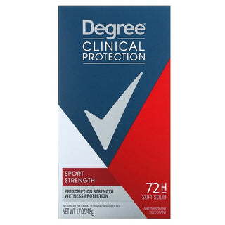 DEGREE CLINICAL PROTECTION 72HR SOFT SOLID ANTIPERSPIRANT/DEODORANT - SPORT STRENGTH 1.7OZ - Beautylicious Canada