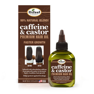 DIFEEL Caffeine & Castor Premium Hair Oil for Faster Hair Growth 2.5 oz. - Beautylicious Canada