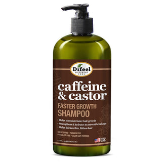 Difeel Caffeine & Castor Shampoo for Faster Hair Growth 33.8 oz. - Beautylicious Canada