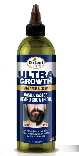 DIFEEL ULTRA GROWTH BASIL & CASTOR BEARD GROWTH OIL 8OZ - Beautylicious Canada