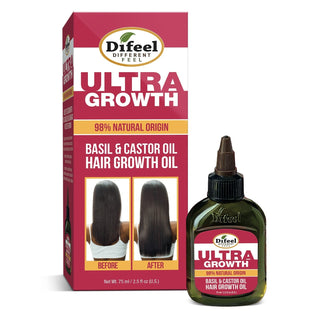 DIFEEL Ultra Growth Basil & Castor Hair Growth Oil 2.5 oz. - Beautylicious Canada