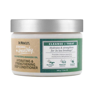 DR MIRACLES Strong & Healthy Hydrating & Strengthening Deep Conditioner 12OZ - Beautylicious Canada