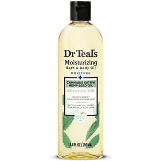 Dr Teal's Bath & Body Oil with Cannabis Sativa Hemp Seed Oil 8.8 OZ - Beautylicious Canada