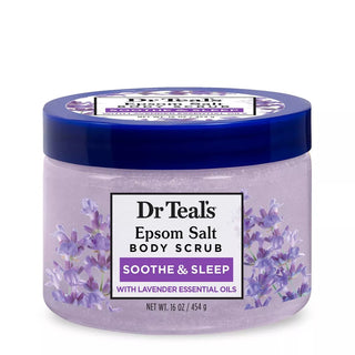 Dr Teal's Exfoliate & Renew Lavender Epsom Salt Body Scrub 16oz - Beautylicious Canada