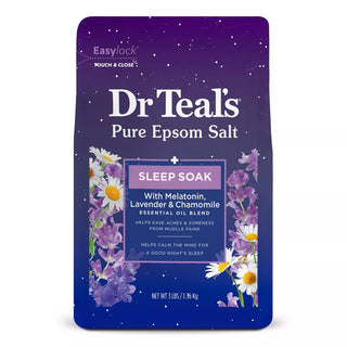 DR TEAL'S PURE EPSOM SALT MELTONIN SLEEP SOAK 3LBS - Beautylicious Canada