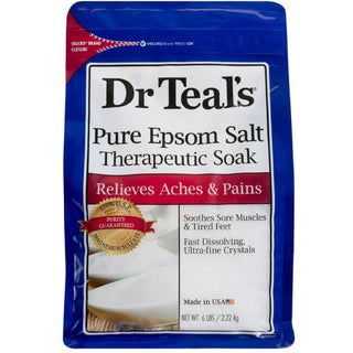 DR TEAL'S Pure Epsom Salt Therapeutic Soaking Solution, Unscented 6lb - Beautylicious Canada