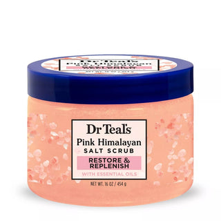 Dr Teal's Restore & Replenish Orange Scented Pink Himalayan Sea Salt Scrub - 16oz - Beautylicious Canada